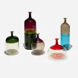 Tapio Wirkkala, Collection of five Bolle vases, 1997-98, incalmo glass