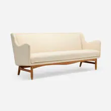 Finn Juhl, Sofa, 1954, wool upholstery, oak