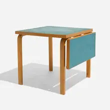 Extension table by Alvar Aalto, c. 1935, birch, painted wood, sold Aug 2026
