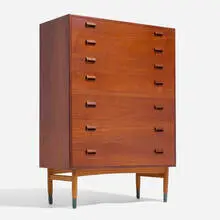Børge Mogensen, Tall dresser, c. 1955, teak, beech