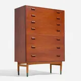 Børge Mogensen, Tall dresser, c. 1955, teak, beech