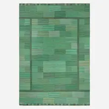Flatweave carpet by Marianne Richter, c. 1950, hand-woven wool, sold Aug 2026