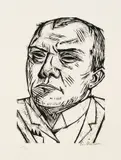 Max Beckmann, Selbstbildnis, 1922, Holzschnitt auf Bütten