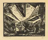 Lyonel Feininger, Villa am Strande, 2, 1918, Holzschnitt auf Papier