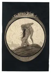Die Erde by Fidus, 1893, Pinsel in Grau sowie Tuschpinsel und -feder über Bleistift auf Papier, sold Nov 2013