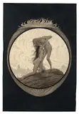 Fidus, Die Erde, 1893, Pinsel in Grau sowie Tuschpinsel und -feder über Bleistift auf Papier