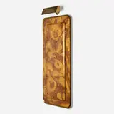 Gio Ponti, Wall Mirror from Casa Ceccato, Via Monferrato, Milan, 1950, Ferrara walnut root, mirrored glass, brass