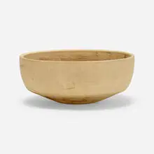 Low planter, model F-07 by John Follis, c. 1951, bisque ceramic, sold Nov 2022