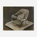 Charles Eames, Photograph of Womb chair cake for Lillian Saarinen, 1949, photograph