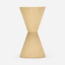 Hourglass planter, model T-102 by Lagardo Tackett, c. 1956, bisque ceramic, sold Nov 2022