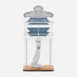 Jelle Mastenbroek, Money Socks, 2013-2014, Perspex, wood, enameled steel, hand-knitted sock