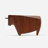 Ernst Henriksen, Bull nesting coasters, set of twelve, c. 1980, teak, brass