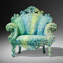 Alessandro Mendini, Proust armchair, 1978 / 2000, painted wood, painted upholstery