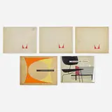 Herman Miller, Collection of five vintage manufacturer's catalogs, 1948-1952, bound printed paper