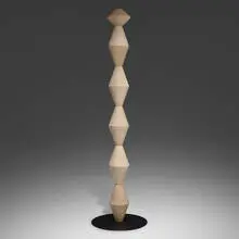 Lagardo Tackett, Totem sculpture, model IN, c. 1961, bisque earthenware