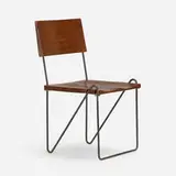 Chair from Chandigarh by Pierre Jeanneret, c. 1953-54, teak, enameled steel, sold Nov 2022