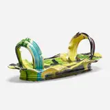 Strawberry basket by Betty Woodman, 1986, glazed stoneware, sold Nov 2022