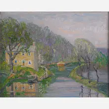 Fern Coppedge, Untitled (Grandpop Young's House on the Canal in Lumberville)