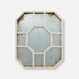 Modern, Wall-hanging mirror, painted wood, mirrored glass