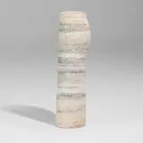Christophe Delcourt, BOS large vase, c. 2020, silver travertine