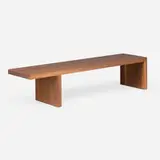 Christian Woo, Custom Offset bench, c. 2020, American black walnut