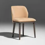 Christophe Delcourt, Lum chair, 2018, leather, stained oak