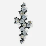 C. Jeré, Prismatic wall sculpture, 1970, polished steel, resin