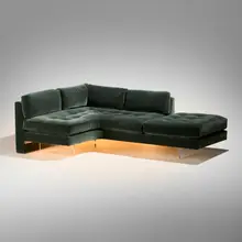 Vladimir Kagan, Omnibus illuminating sofa, c. 1970, microfiber upholstery, Plexiglas