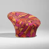 Pierre Paulin, Mushroom chair, model 560, 1960, Firebird upholstery by Jack Lenor Larsen over tubular steel and foam