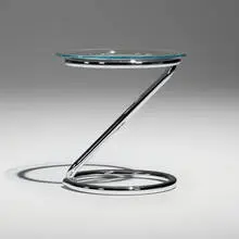 Paul Tuttle, Occasional table, c. 1975, chrome-plated steel, glass