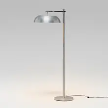 Kurt Versen, Flip Top floor lamp, c. 1940, spun aluminum, chrome-plated metal