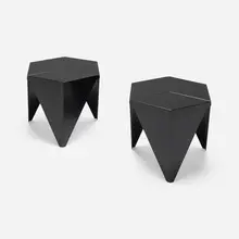 Isamu Noguchi, Prismatic tables, pair, 1957 / 2002, enameled metal