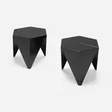 Isamu Noguchi, Prismatic tables, pair, 1957 / 2002, enameled metal