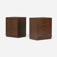 Edward Wormley, Chests of drawers, pair, 1949, mahogany