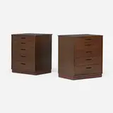 Edward Wormley, Chests of drawers, pair, 1949, mahogany
