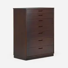 Edward Wormley, Tall chest of drawers, 1949, mahogany