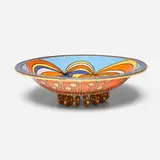 Modern, Large footed centerpiece, glazed and gilt ceramic
