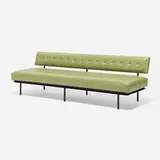 Florence Knoll, Sofa, model 578, 1954, vinyl, lacquered steel