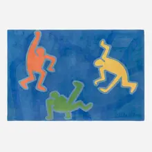 Keith Haring, Breakdance carpet, c. 1987, machine-knotted wool