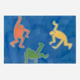 Keith Haring, Breakdance carpet, c. 1987, machine-knotted wool