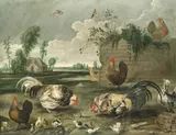 Frans Snyders, Birds in a landscape, oil on canvas