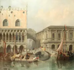 R.A. Clarkson Stanfield, The Bridge of Sighs, Venice, oil on canvas