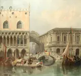 R.A. Clarkson Stanfield, The Bridge of Sighs, Venice, oil on canvas