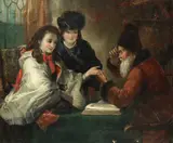 Thomas Musgrave Joy, The fortune teller, oil on canvas