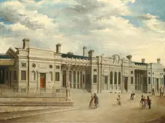 Kirkham, Railway station, Manchester, oil on canvas