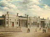 Kirkham, Railway station, Manchester, oil on canvas