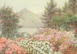 Ernest Arthur Rowe, Above Lake Como, watercolour