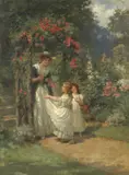 Summer blossoms by George Sheridan Knowles Ri, Rba, Roi, Rca, oil on canvas, sold Jul 2019