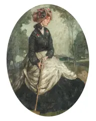 Constance Rea, The croquet player, oil on canvas