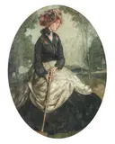 Constance Rea, The croquet player, oil on canvas